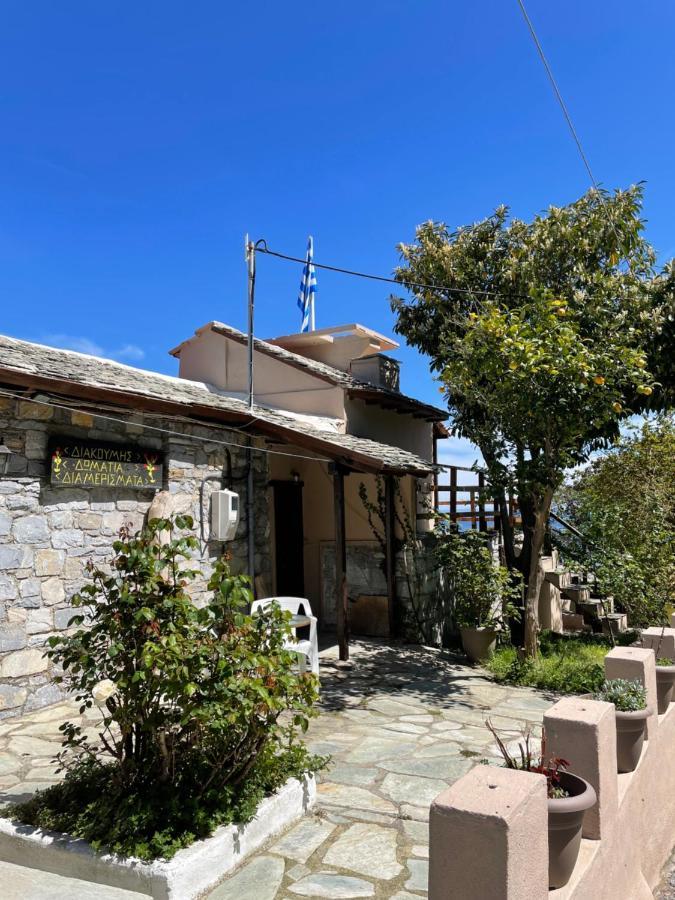 Double Studio Room In Mylopotamos With Beautifull View 桑加拉达 外观 照片