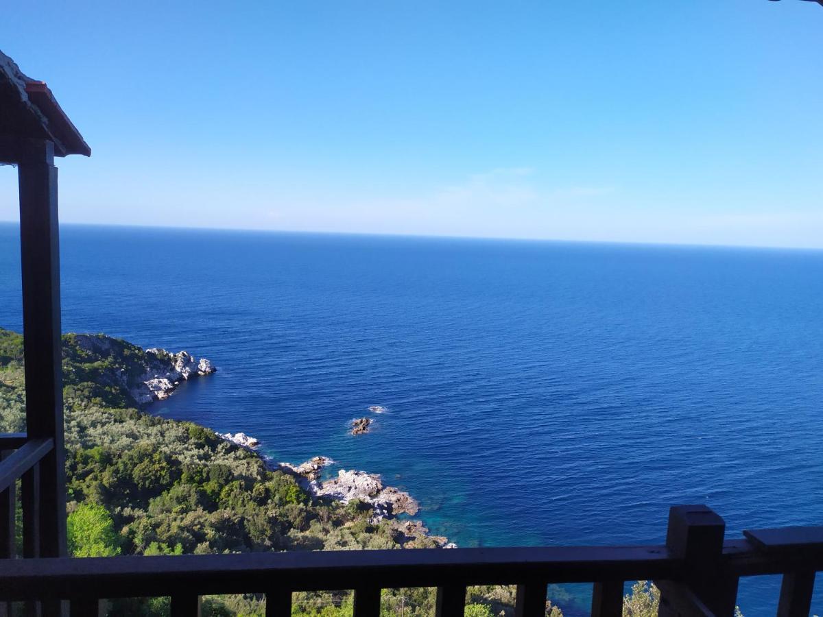 Double Studio Room In Mylopotamos With Beautifull View 桑加拉达 外观 照片
